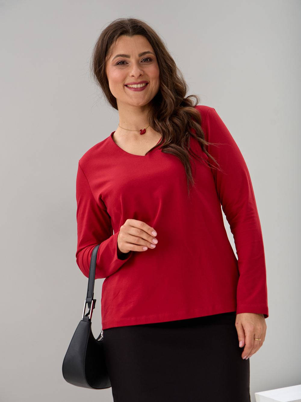 Лонгслив ЛНкл-080/ягодный