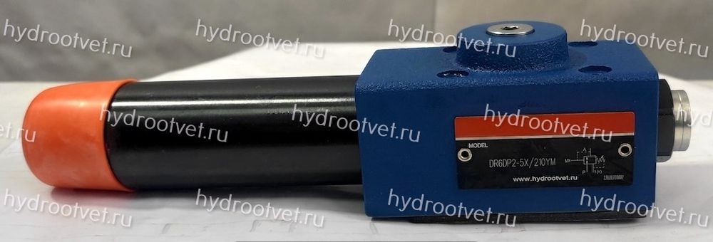 DR6DP2-5X/210Y - Редукционный клапан Ду 6 трехлинейный, прямого действия с давлением настройки до 210 бар, с элементом регулировки: 2 = винт, обратный клапан - есть