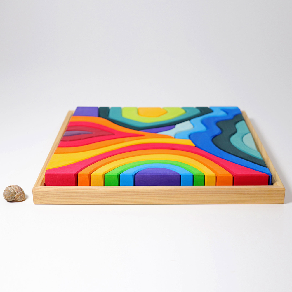 Деревянный конструктор "Четыре стихии большой", поддон, 23 детали