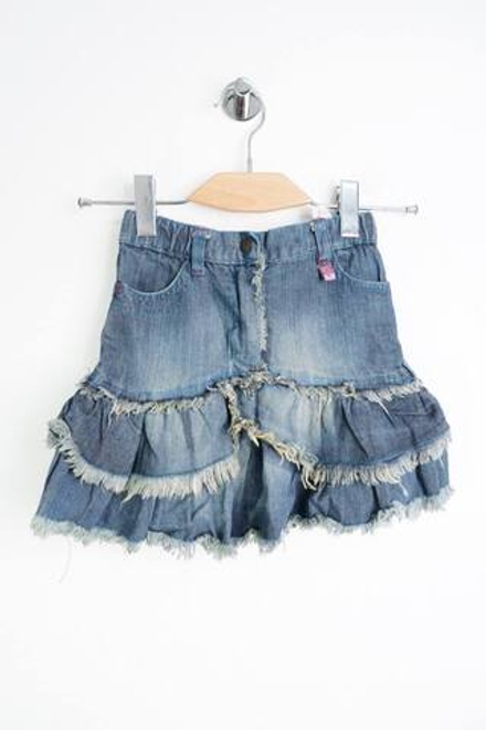 Юбка стильная джинсовая, визуально на 6/7 лет