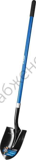 ЗУБР СТАРАТЕЛЬ, 295 х 215 х 1410 мм, полотно 1.5 мм, закалено, фибергласовый черенок с резиновой ручкой, тип ЛСГ, штыковая лопата, Профессионал (3954