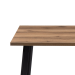 Стол деревянный Woodville Тринити Лофт 120х80 25 мм дуб делано темный, черный матовый, ножки черные