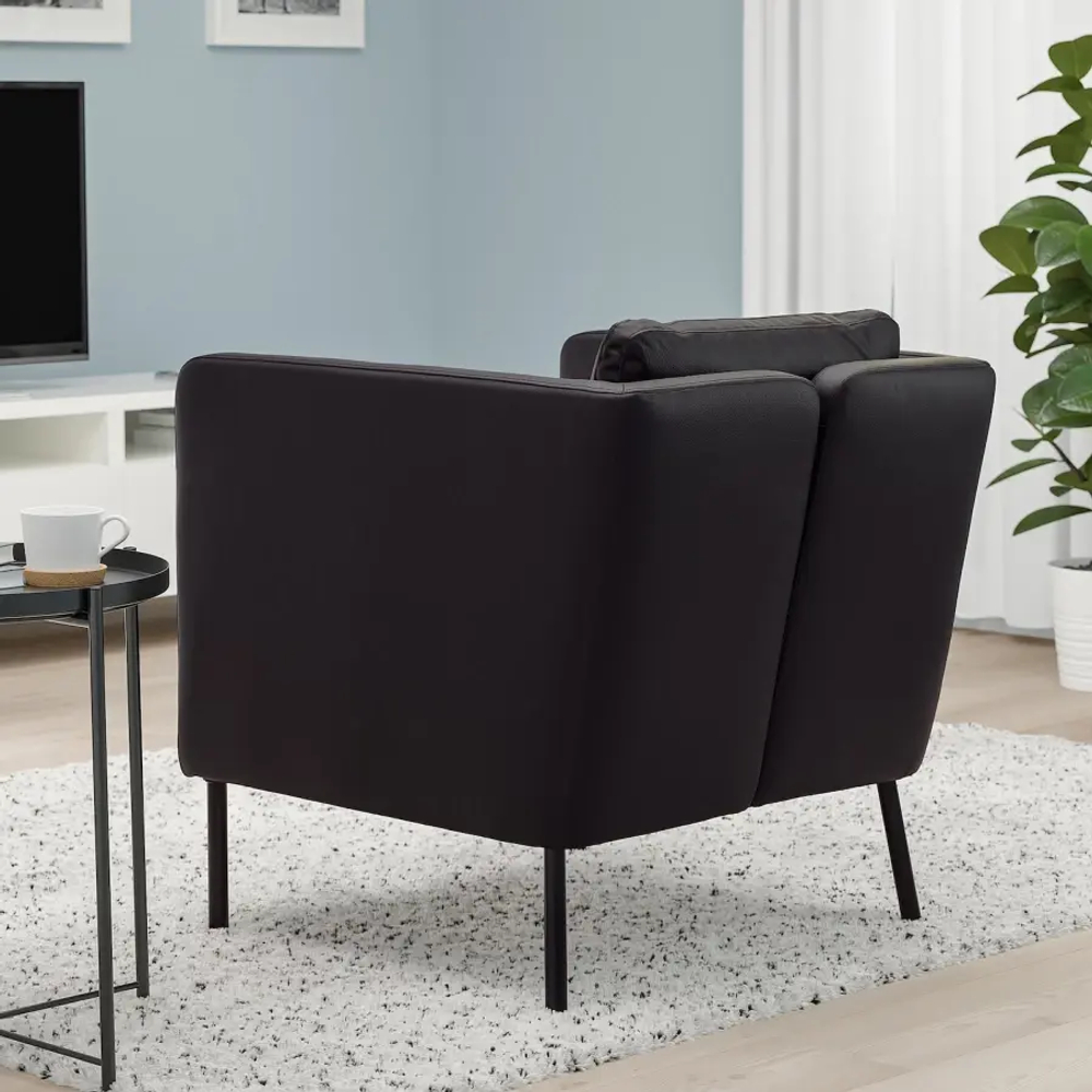 Кресло - IKEA EKERÖ/EKERO, 70х73х75 см, черный, ЭКЕРЁ ИКЕА