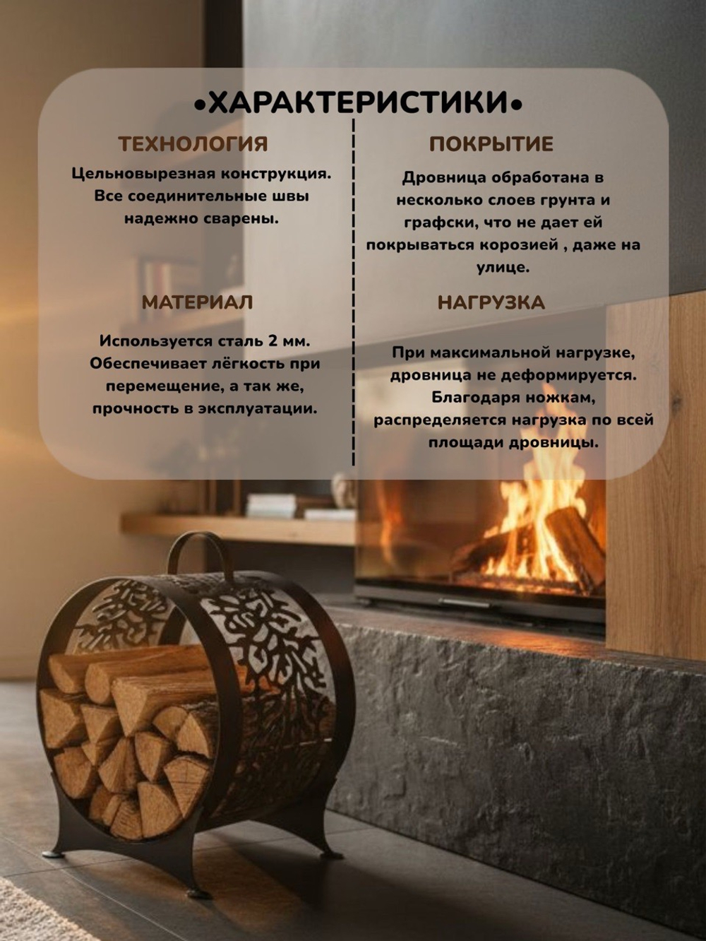 Дровница древо 2 мм