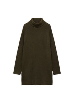 Трикотажное платье с воротником с отворотом