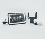 С173 / Фара светодиодная с кронштейном, ДХО+Поворотник (4X6 дюймов, 12/24V, 6000K) (1 шт)