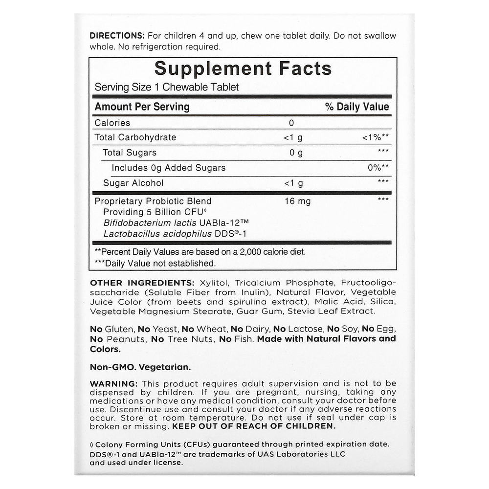 American Health, Жевательные таблетки Probiotic Kid, жевательные таблетки, натуральный виноградный вкус, 5 млрд живых культур, 30 жевательных таблеток