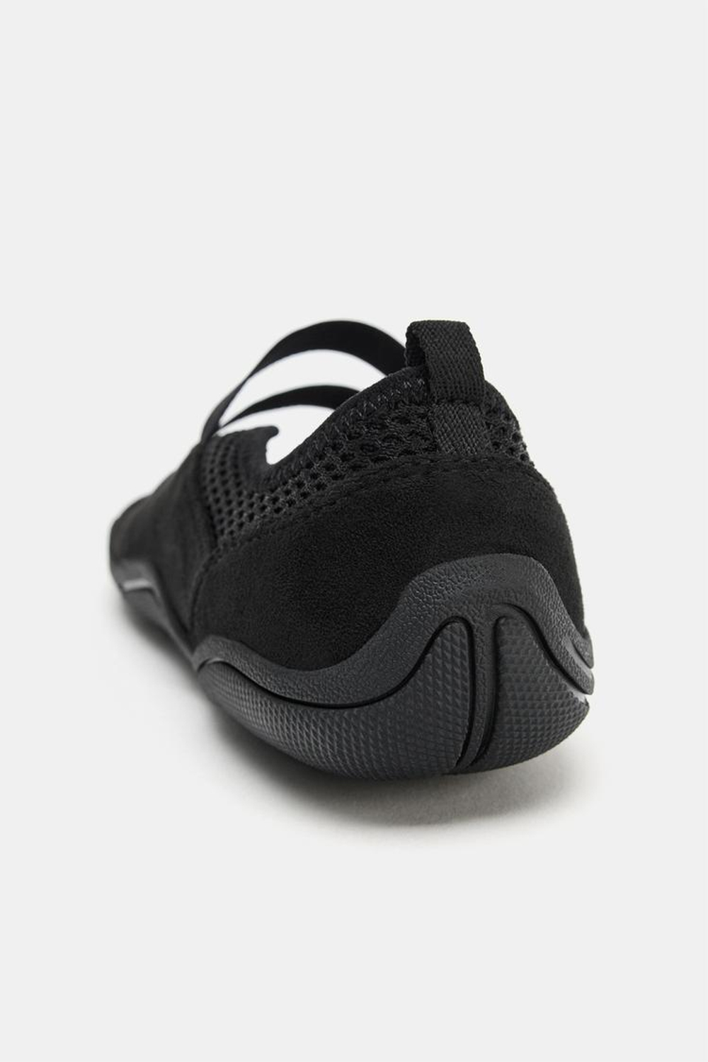 ZARA БАЛЕТКИ С ЭЛАСТИЧНЫМИ РЕМЕШКАМИ, ЧЕРНЫЙ