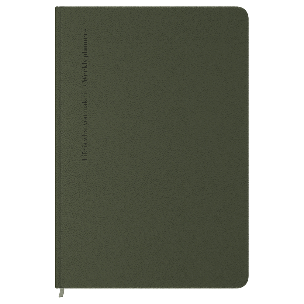 Еженедельник недатированный, B5, 64л., твердый переплет, кожзам, BG "Palm. Dark khaki", хаки