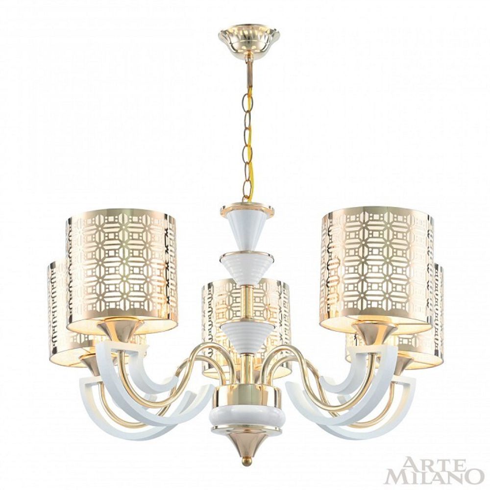 Подвесная люстра Arte Milano Florentia-8857 308857/5 Wh/Gd
