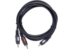 Шнур REXANT 2 RCA - 2 RCA, длина 1,5 метра, черный 17-0143