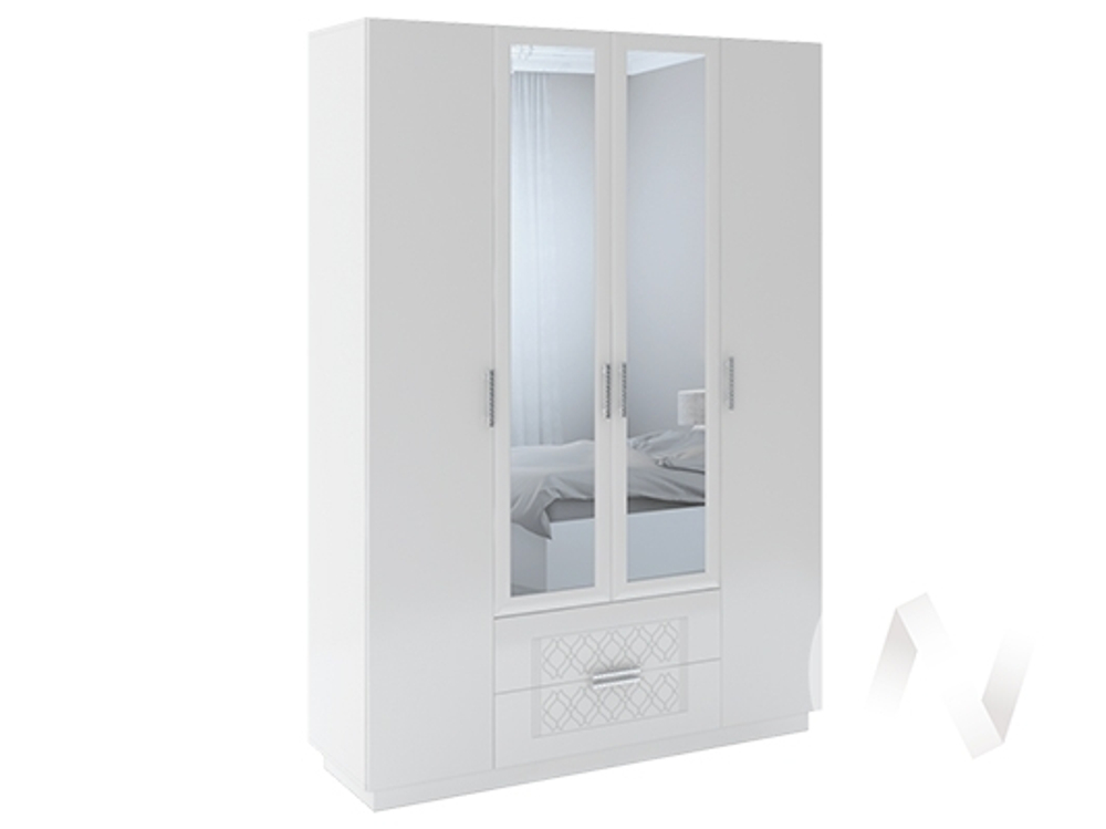 Шкаф с ящиками 4 двери М28 Спальня Тиффани