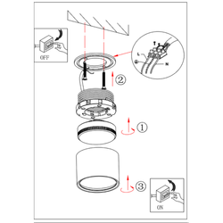 OL7 GX53 GD/CH Подсветка ЭРА Накладной под лампу Gx53, алюминий, цвет золото+хром