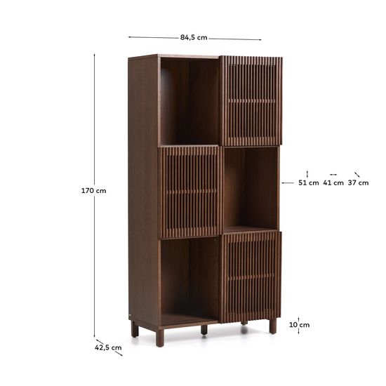 Стеллаж Beyla из ясеня с отделкой под орех