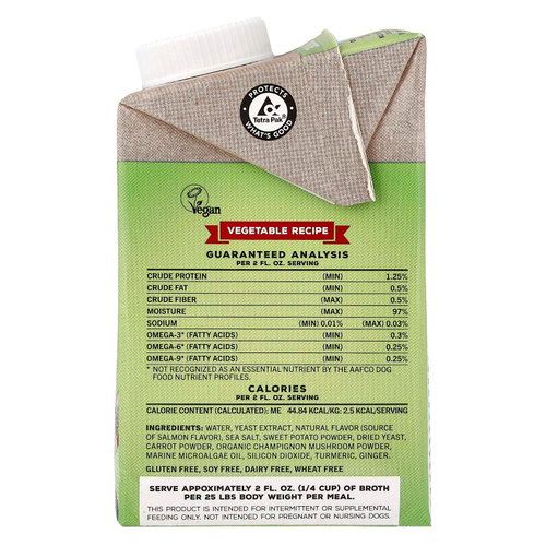 Brutus Bone Broth, Skin &coat, рецепт с овощами, для собак любого возраста, со вкусом лосося, 500 мл (16,9 жидк. унции)