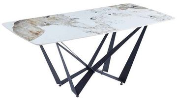 Стол IRVIN 180 керамическая столешница Pandora, основание металл черный