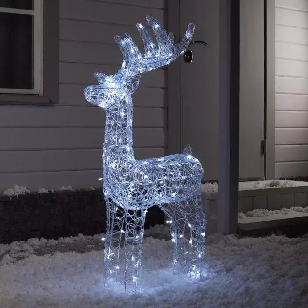Светодиодная фигура Кружевной олень 60x105x18 см., 31 В, мерцание, свечение белое, Luazon Lighting (7028255)