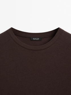 Massimo Dutti Футболка из 100% хлопка, коричневый
