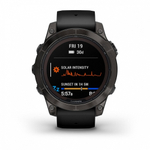 Смарт-часы Garmin Fenix 7 Pro Sapphire Solar титановый угольно-серый DLC с черным ремешком, 010-02777-11