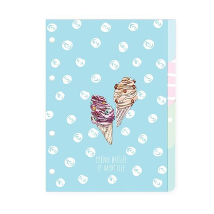 Разделители для тетрадей на кольцах А5 4л. Альт "Мороженое"