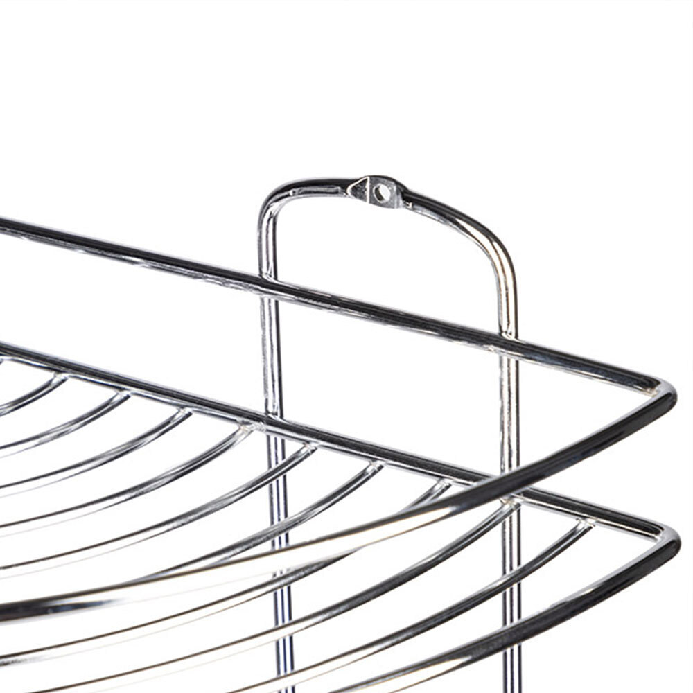 Полка угловая 2-ярусная 21*21*30,5см "Basic", хром