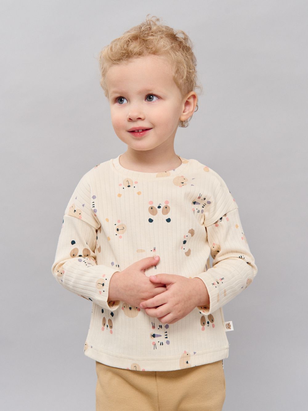 Лонгслив "Веселые мордашки" 0+