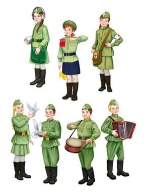 Комплект вырубных мини-плакатов со скотчем 