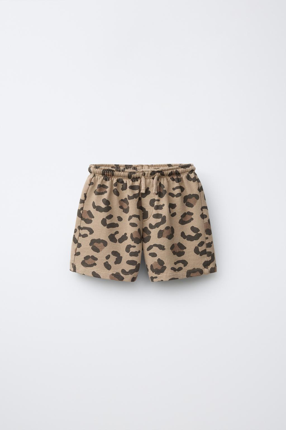 ZARA ШОРТЫ С АНИМАЛИСТИЧНЫМ ПРИНТОМ, КОРИЧНЕВЫЙ