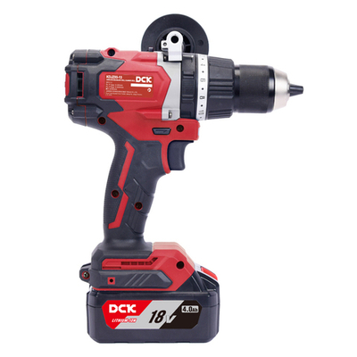 Дрель-шуруповерт аккум бесщеточная ударная DCK KDJZ03-13, 18В 2*4А/ч, 120Нм кейс