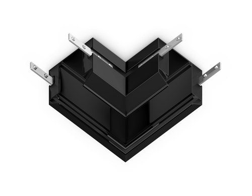 Коннектор угловой для корпуса в натяжной потолок Magnetic 220V 100*100*61 GL1043 BK черный (соединители в комплекте)
