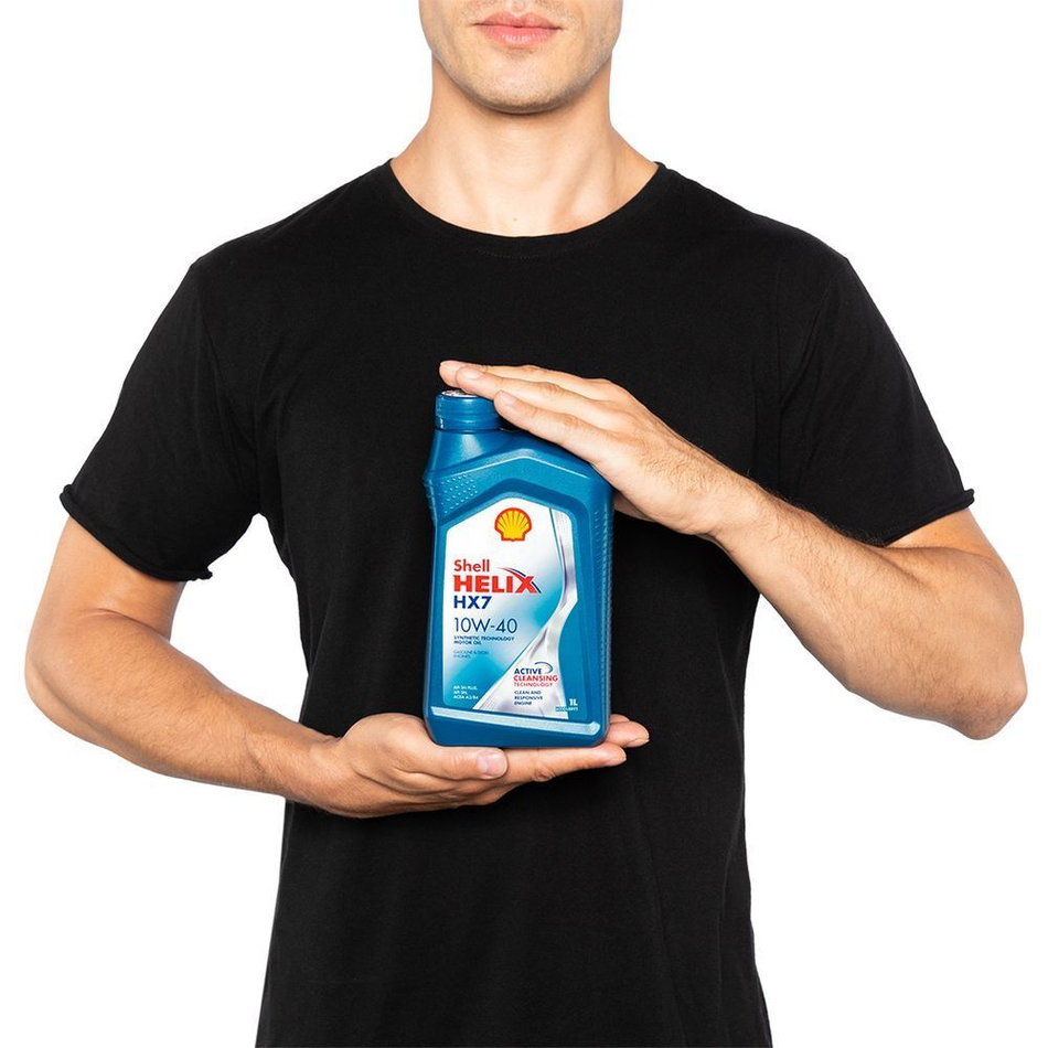Масло моторное полусинтетич, 10W40, Shell, Helix НХ7, 1 л, 550046365