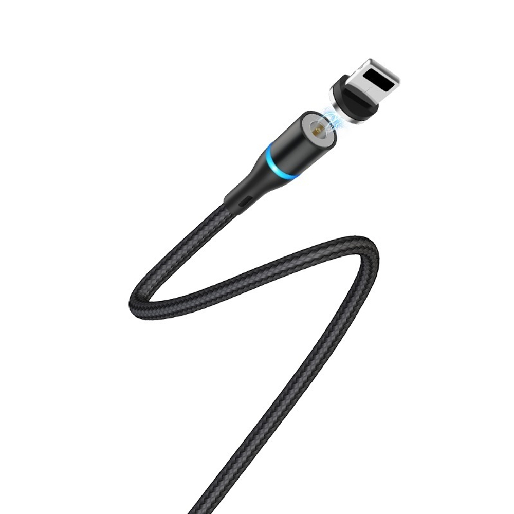 Кабель Borofone BU16 USB-Lightning 2.4А 1.2м магнитный Nylon Black