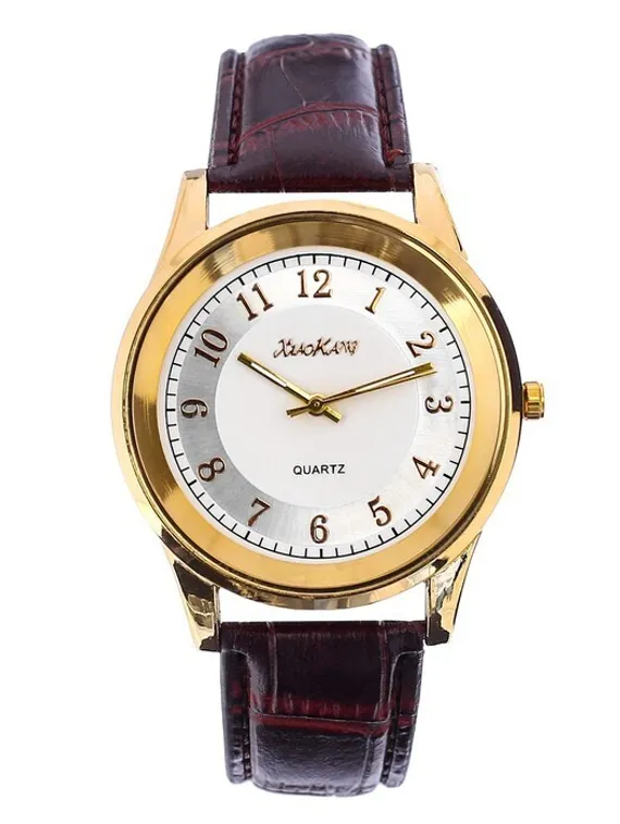 Часы наручные мужские "Дант", ремешок экокожа, d-3 см, микс