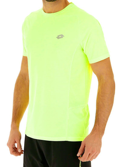 Мужская теннисная футболка Lotto Running - yellow neon