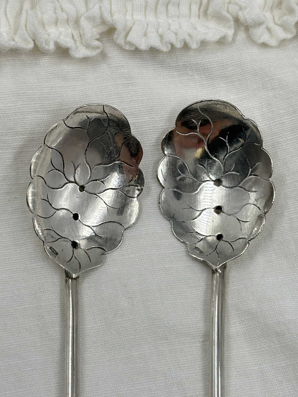 Серебряная ложка-трубочка для коктейля