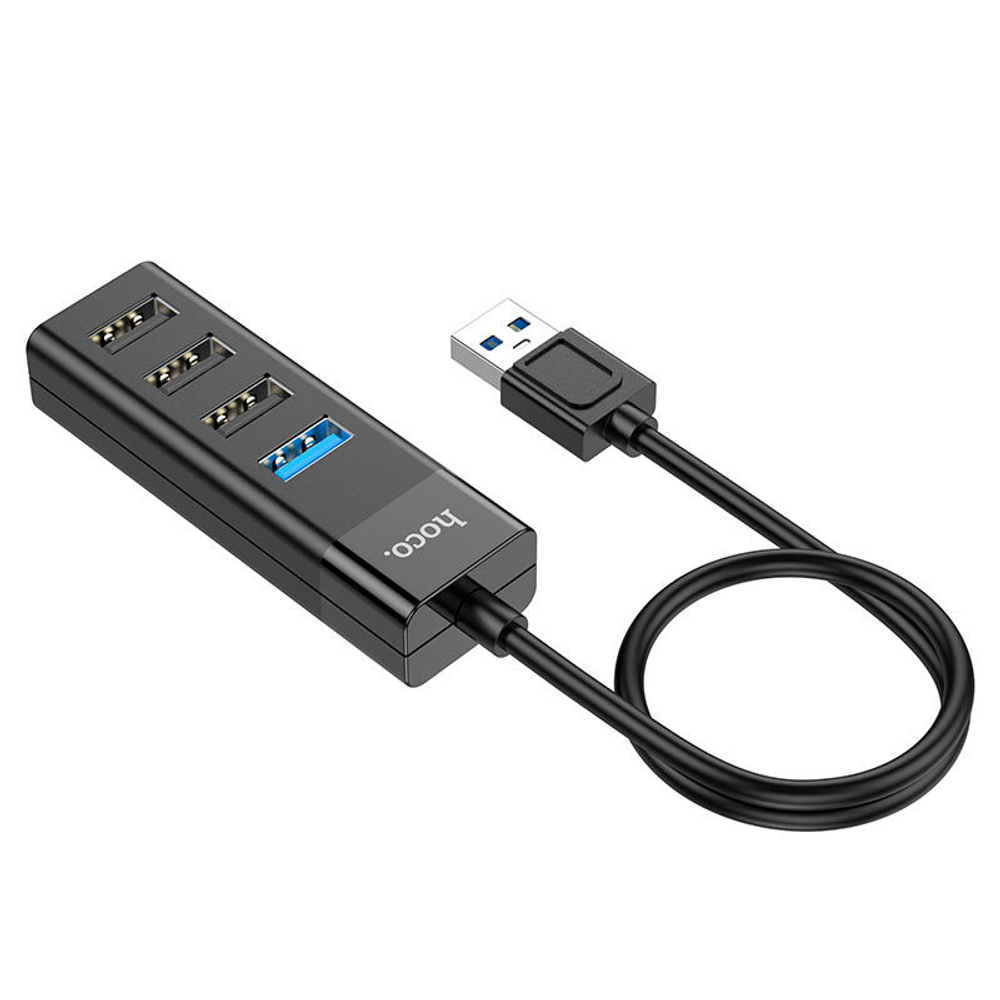 USB Hub Port HOCO HB25 Easy mix 4-in-1 converter (USB to USB3.0+USB2.0*3)
