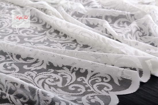 Длинные шторы, Тюль гипюр Мелани-T (белый)