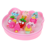 Набор украшений для девочек, в колечки универсального размера 9х8 см, с-31250