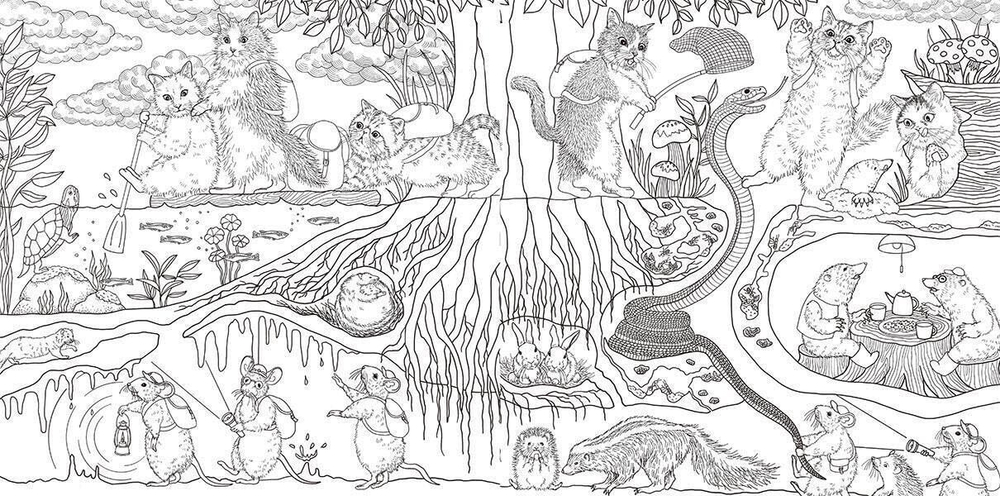 Cats and Friends of Fairyland. Coloring Book