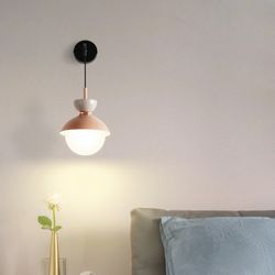 Настенный светильник POMPON WALL Grey Pink