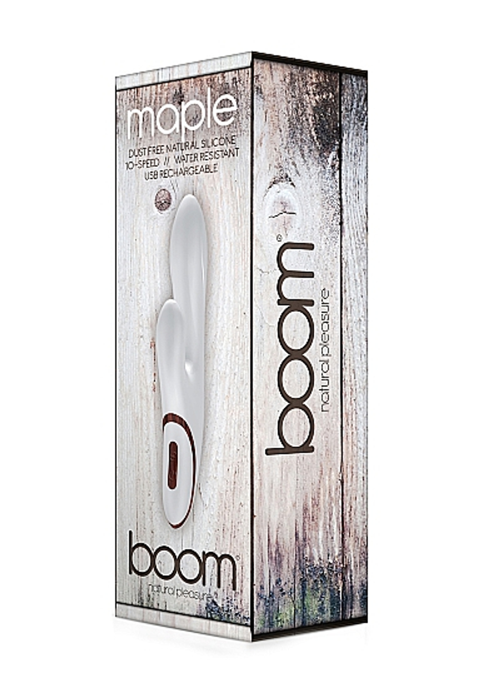 Вибромассажер со стимуляцией клитора Maple - 23 см. (Цвет: белый)