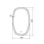 Зеркало Comforty Космея-50 светодиодная лента, бесконтактный сенсор 500*800