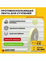 Противоскользящая лента абразивная, 25мм х 6м,салатовый