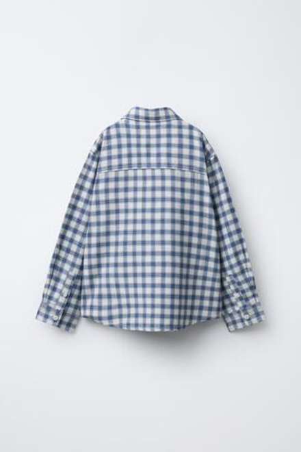 ZARA РУБАШКА В КЛЕТКУ, СИНИЙ