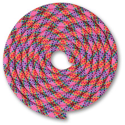 Скакалка гимнастическая INDIGO, SM-360-MLT5, утяжеленная, 180г, длина 3м, шнур, мультиколор