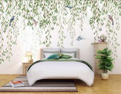 Обои ветки деревьев в спальню