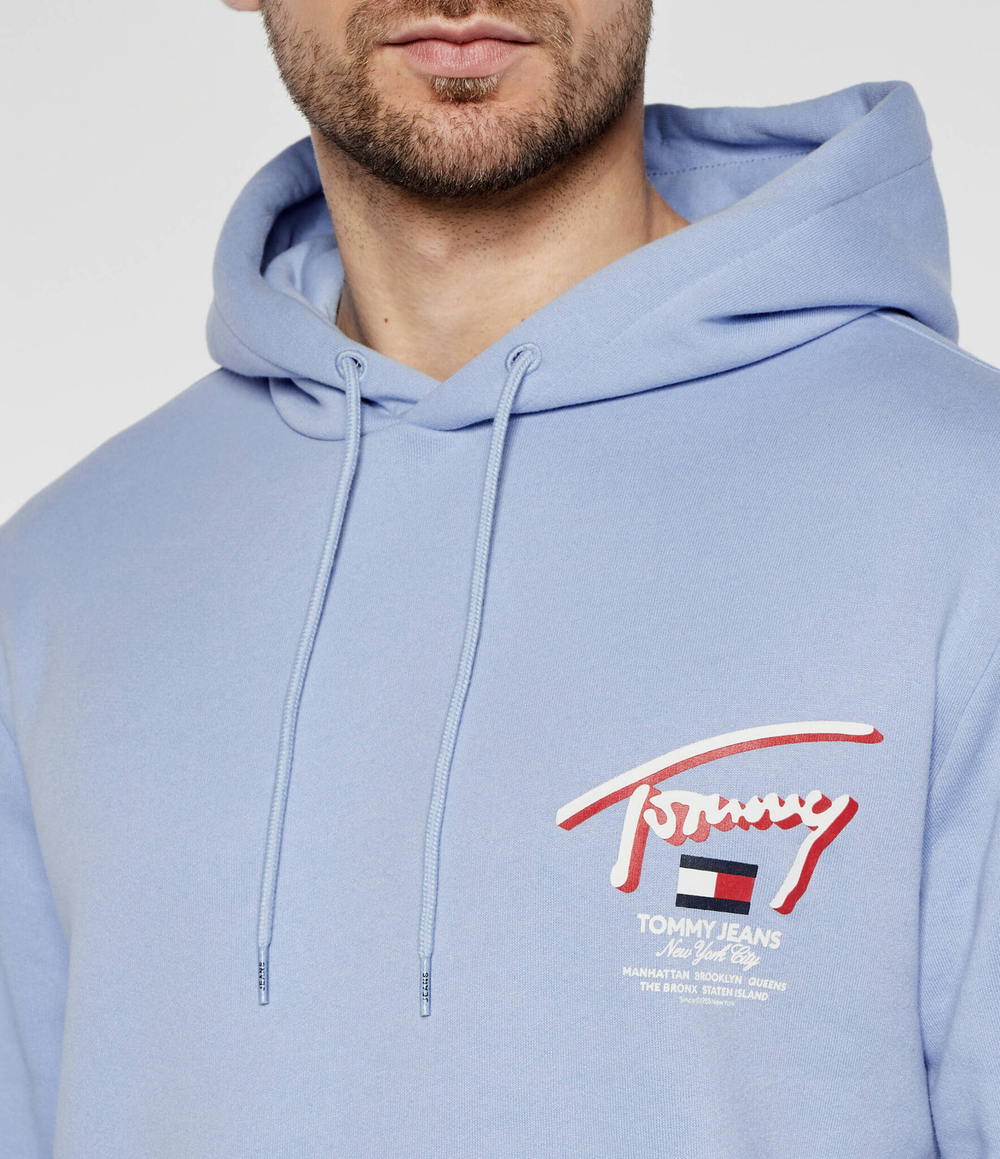 Худи 3D STREET Tommy Jeans - голубой(DM0DM18647)