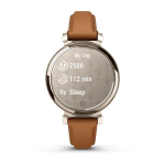 Умные часы Garmin Lily 2 Classic кремово-золотистые со смуглым кожаным ремешком