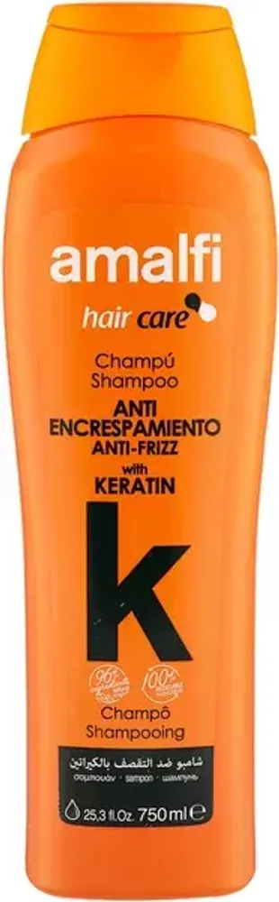 AMALFI 750 мл Шампунь KERATIN ANTI-FRIZZ для всех типов волос*16 оранж фл