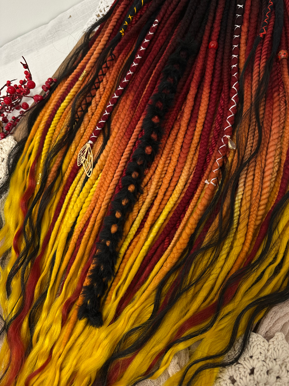 Косы из войлока с кончиками из козы